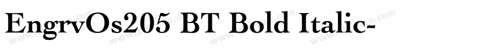 EngrvOs205 BT Bold Italic字体转换